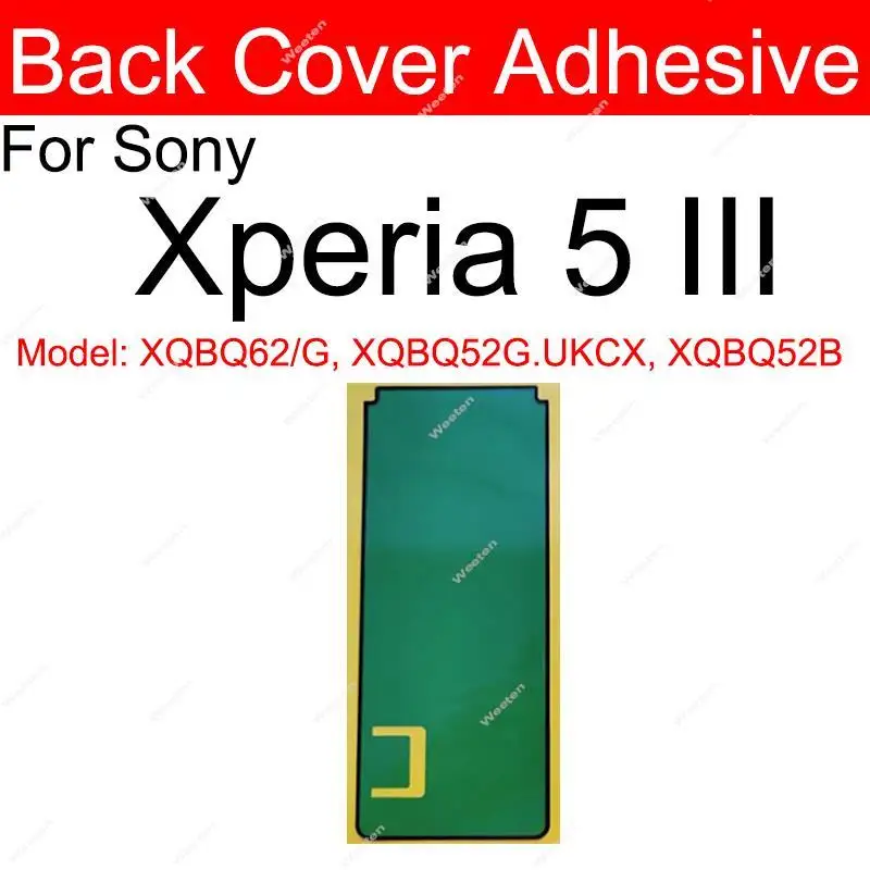 LCD+Rear Battery Cover Adhesive For Sony Xperia 1 X1 ii iii Xperia 5 X5 II III Screen Display Back Battery Cover Sticker Parts