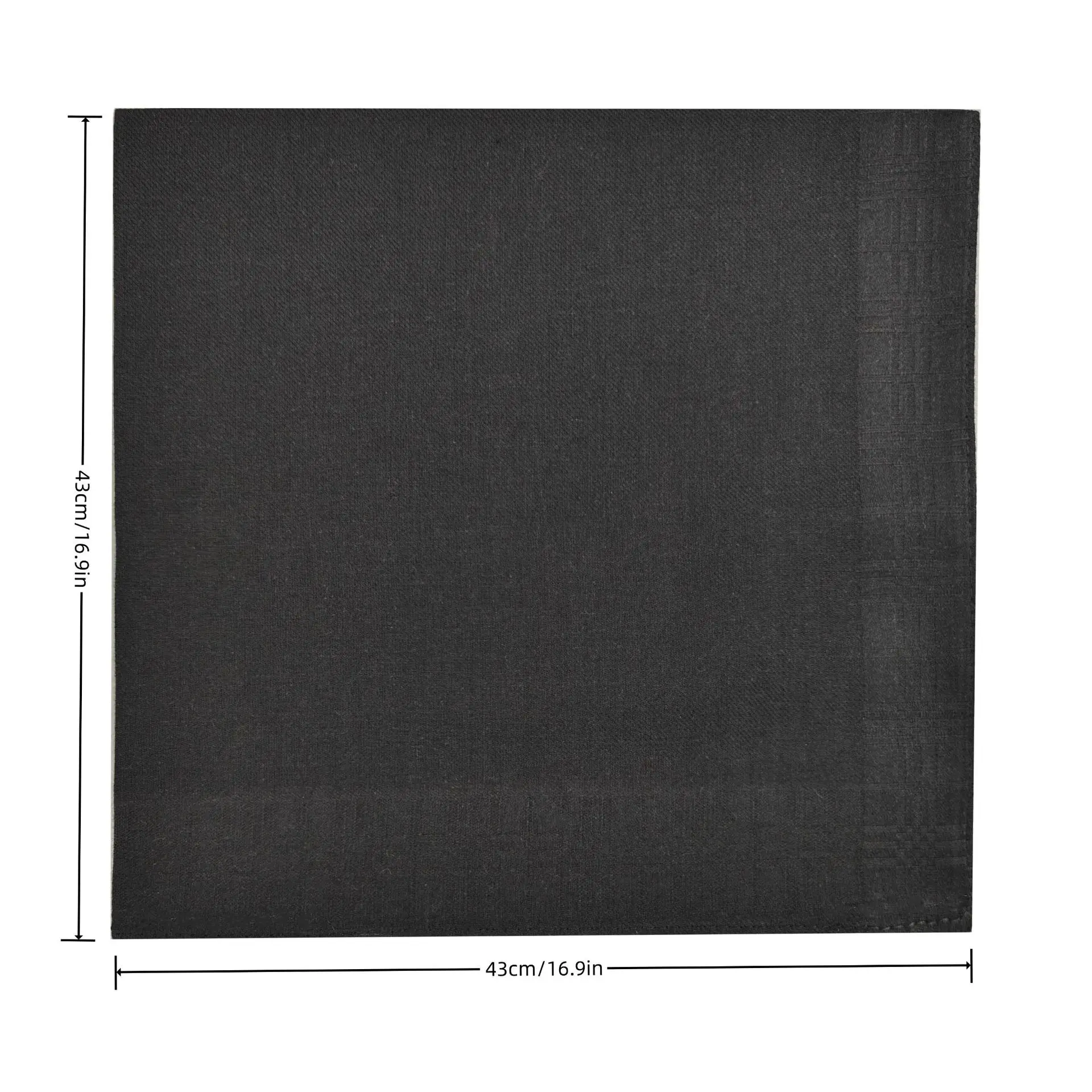 3-6 個コーマ綿ユニバーサルレトロジャカードハンカチ 43 センチメートル/16.9 インチ純粋な黒のウェディングパーティーギフトエレガントなデザイン葬儀サプリメント