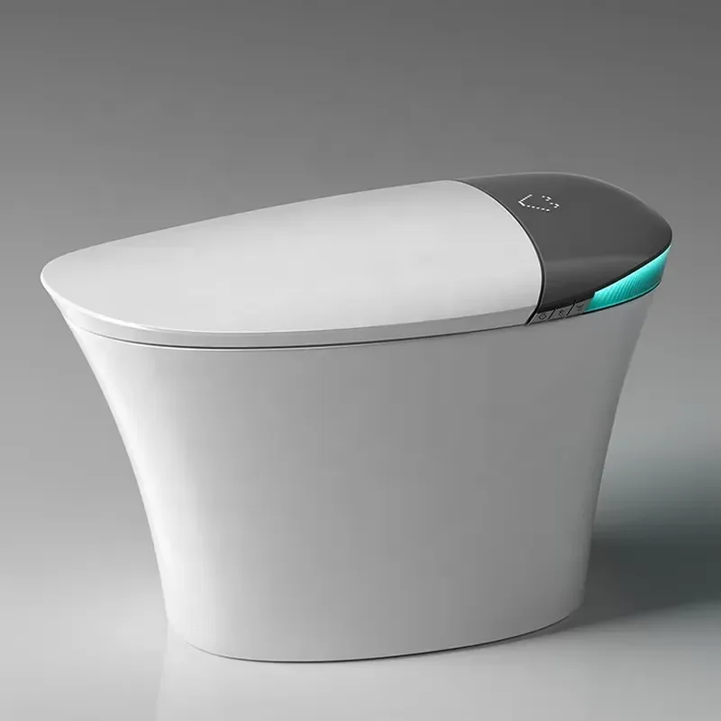 Modern Automatic Induction Flushing Toilet Intelligent Remote Control Operation Smart Bathroom Fixture Latest Design 2026