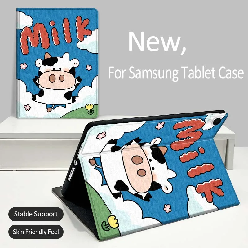

Чехол для планшета с рисунком аниме-коровы для Samsung Galaxy Tab A A7 A8 A9 A11 S6 S11 Lite Plus 10,1 10,4 10,5 дюймов