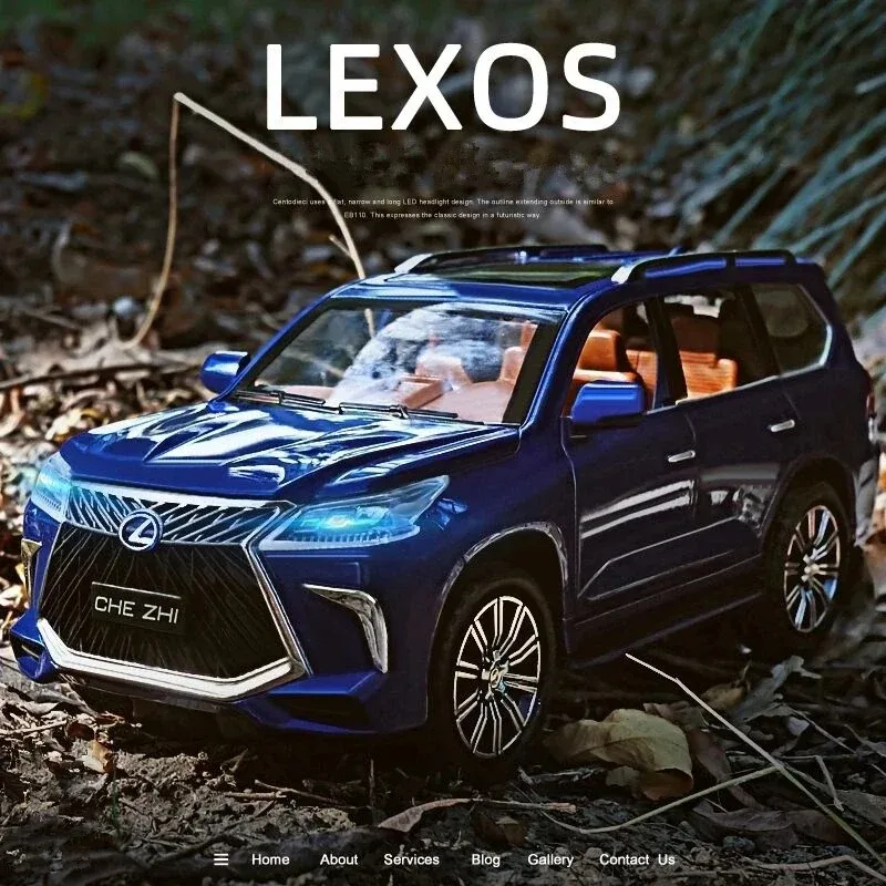 1:24 LEXUS LX570 SUV ES300 LM300H Alloy Car Model Diecasts Metal Toy Car Collection Sound Light Simulation Childrens Toy Gift