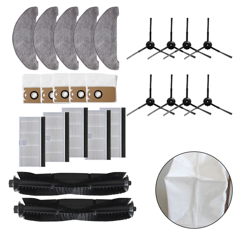 

Mian Brush Mop Pads Сумки Боковая щетка Для Laresar Для L6 Pro Для Ultenic Для T10 Самопустая часть робота-пылесоса Для AIRROBO Для-T10+
