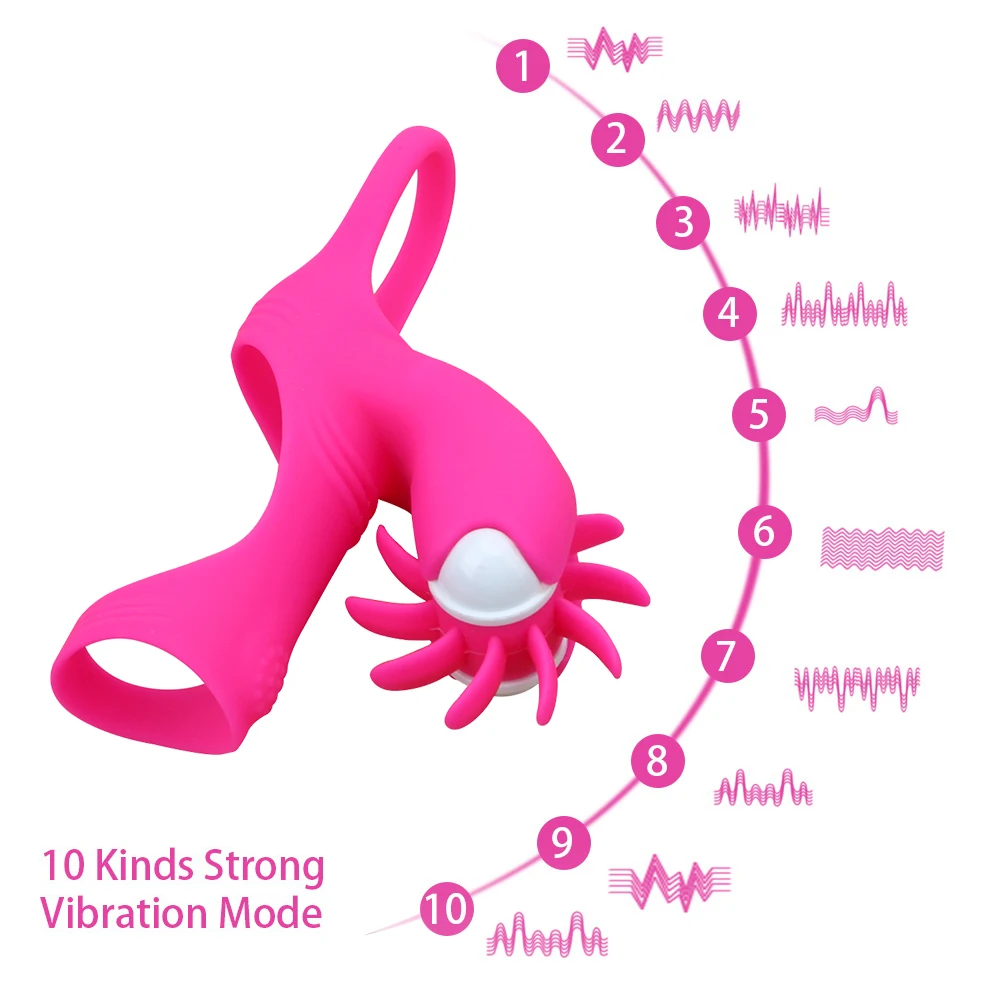 Clitoris Stimulator Male Penis Silicone Ring Penis Vibrating Ring Oral Sex Licking Vibrator Sex Toys for Couples Rotation Tongue