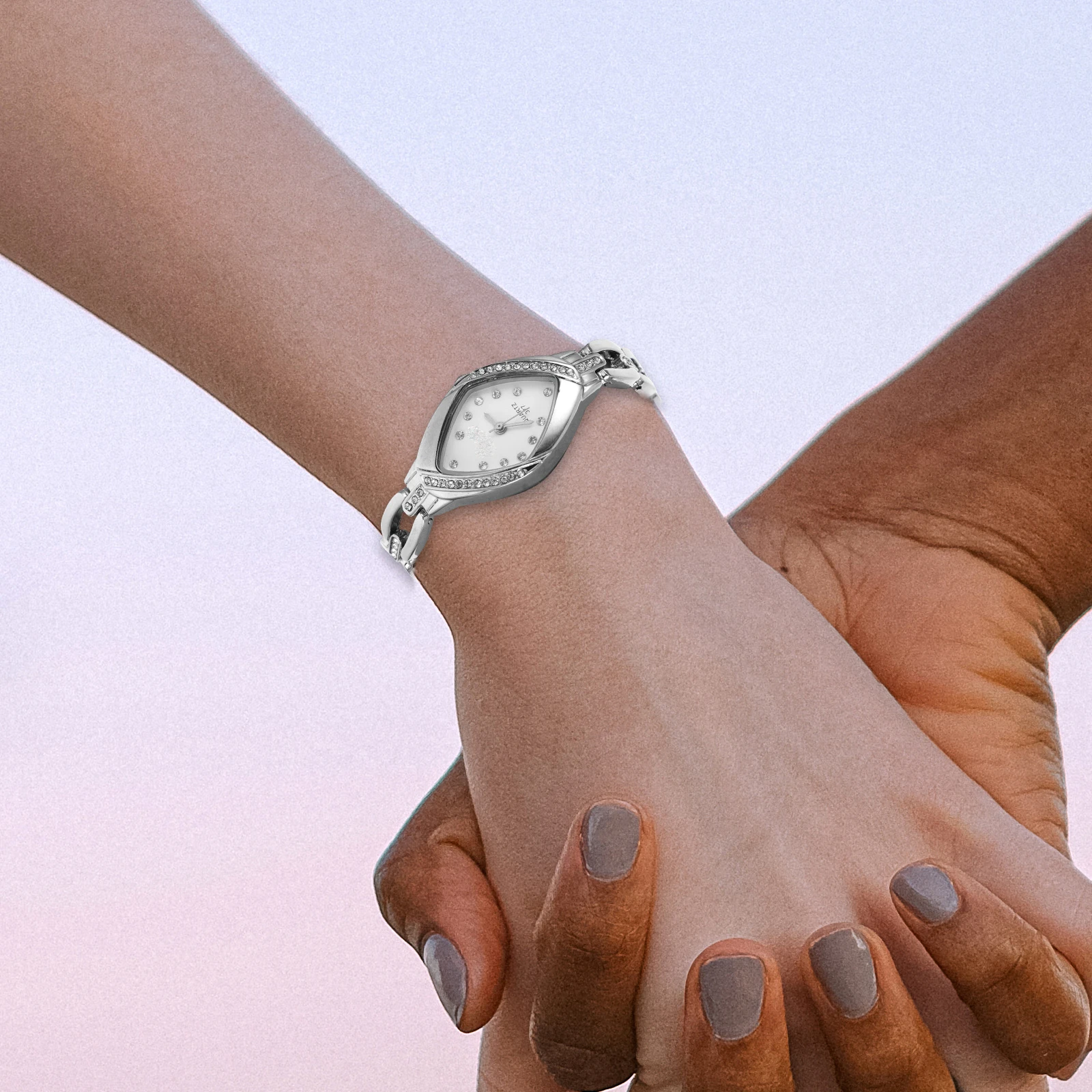 

Diamond Bracelet Watch Analog Women Ladies Watches Dainty for with Rhinestones Silver Bangles Number Wrist