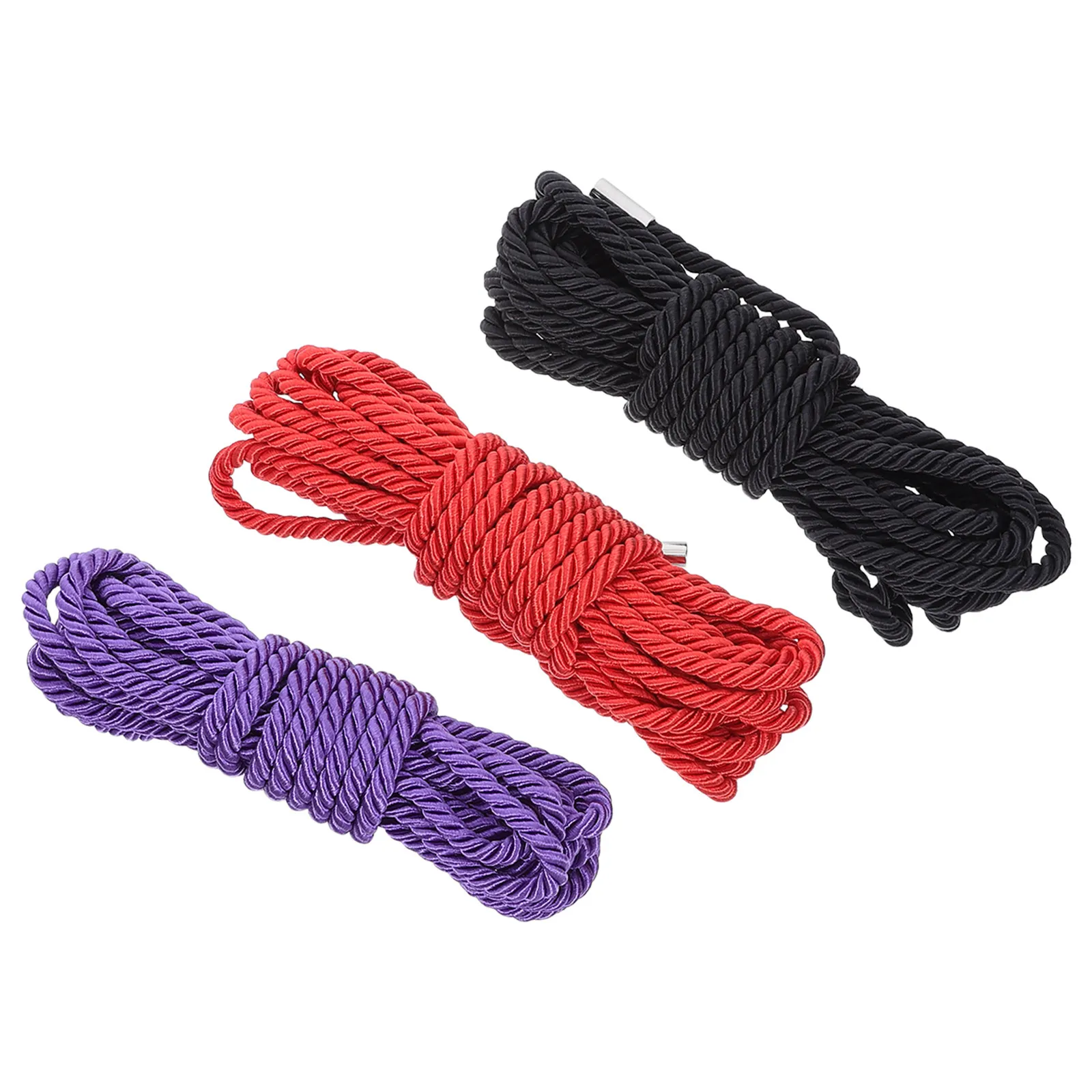 3Pcs Colorful Braided Polyester Rope Sturdy Outdoor Camping Tent Guy Rope Travel Clothes Hanging Line Camping Tent Guy Ropes