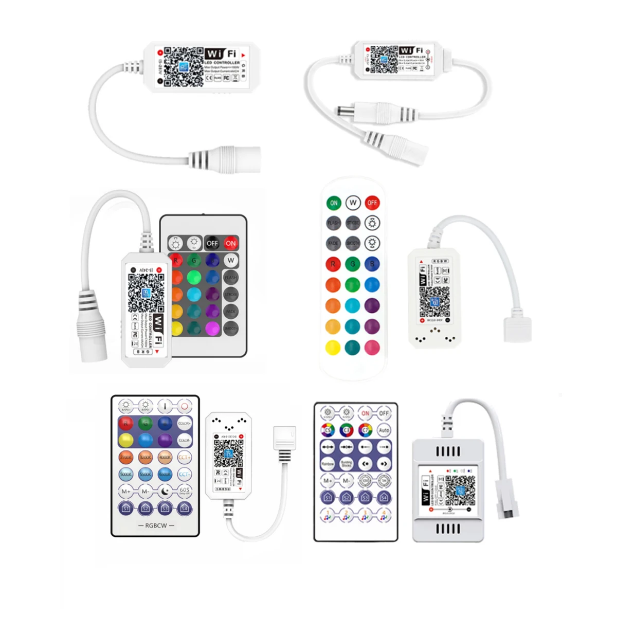 Magic Home Wireless WiFi Controller DC5V 12V 24V RGB/RGBW IR RF For WS2811 WS2812B Single Color RGB RGBW LED Strip