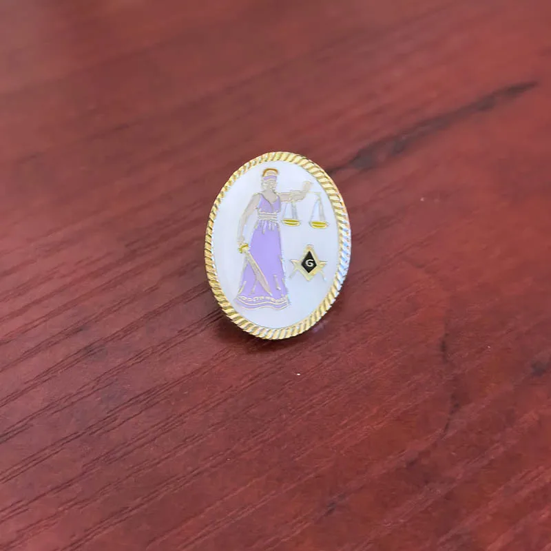 

10pcs Masonic God with Sword Masonry Pins and Badge Enamel Brooch Freemason Profession Attorney Justice Lawyer Lapel Pin
