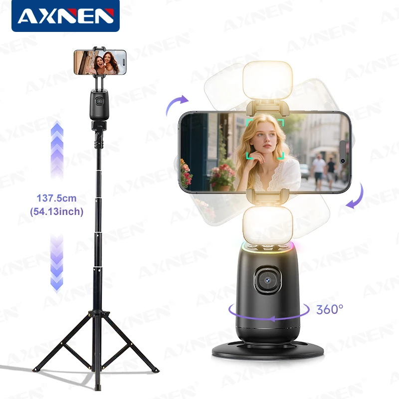 P05 AI Smart Gimbal 360° Auto Follow-Up Face Tracking Gimbal All-in-One Phone Holder for Smartphone Video Live Stabilizer Tripod