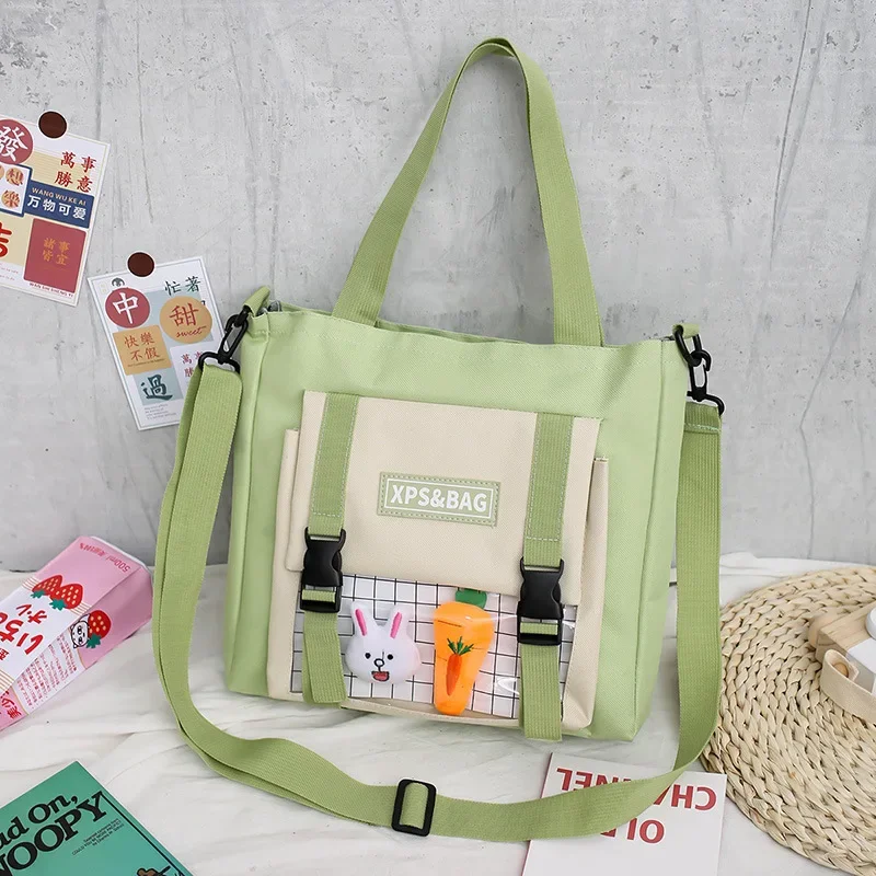 Women Bag Canvas Cloth Shoulder Causal College School Class Messenger Crossbody Girls Book Hand Bags