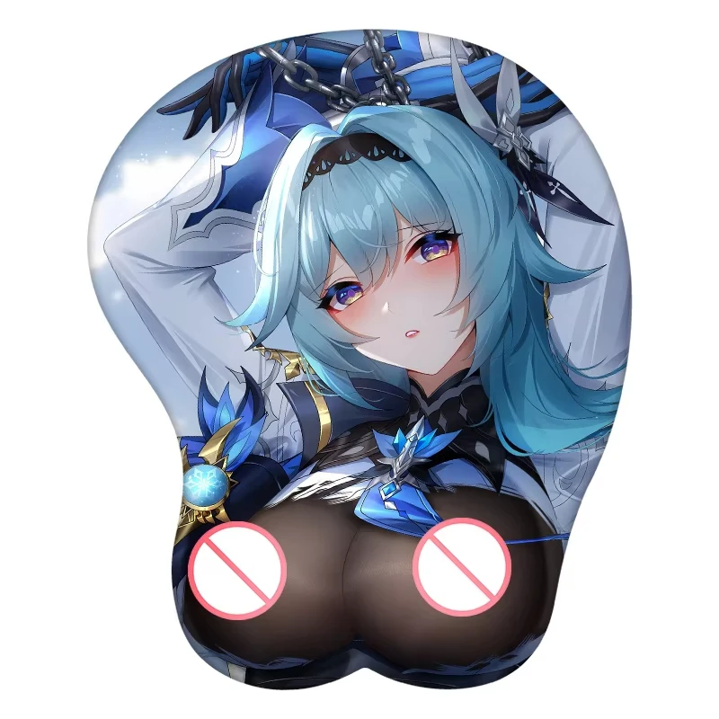 

Eula Lawrence Genshin Impact 3D Mouse Pad Anime Mousepad Wrist Rest Silicone Sexy Creative Gaming Mat Gift