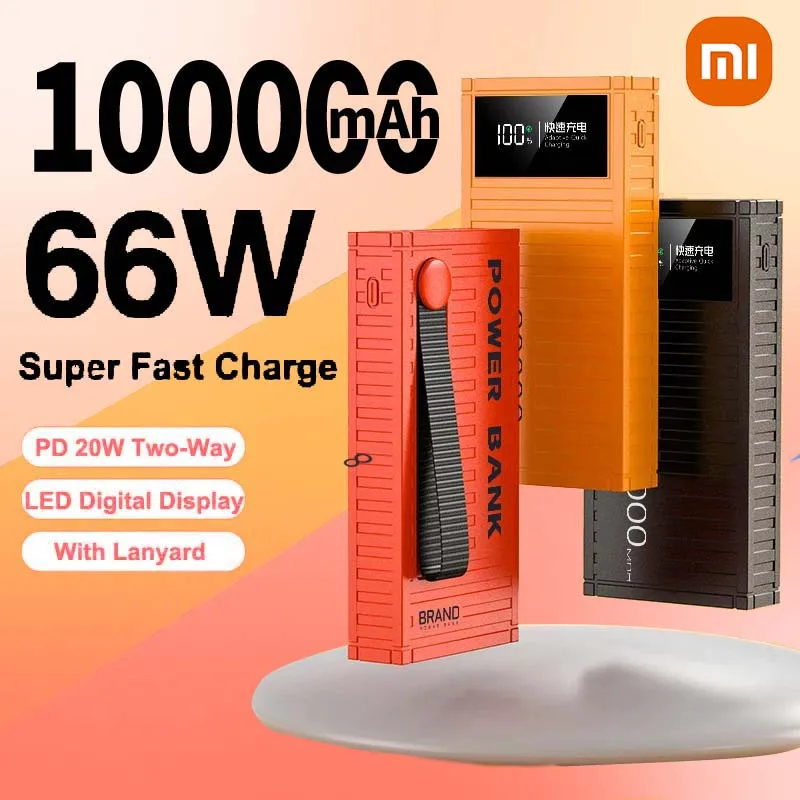 Xiaomi 80000mAh 66W سوبر شحن سريع قوة البنك المحمولة حاوية سعة كبيرة التخييم بطارية خارجية آيفون سامسونج #3