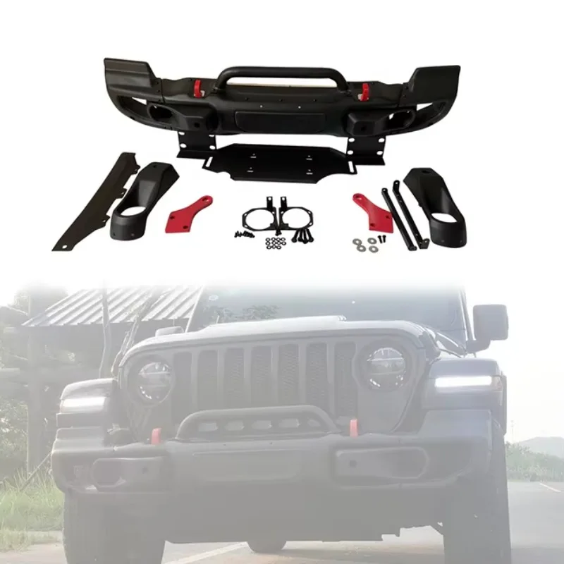 For4x4 Offroad Accessories Car 10th Anniversary Steel Aluminum Front Bumper High End for Jeep Wrangler JL 2018+ Gladiator JT
