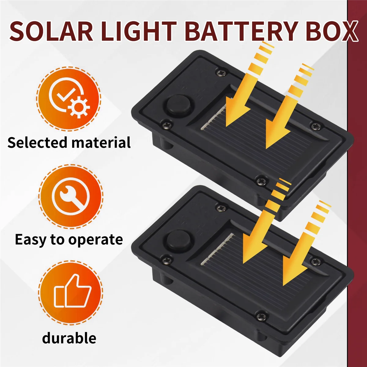 

Better Quality 2Pcs Battery Box, Solar Lantern Light Replacement Parts Top for Outdoor Hanging Lanterns Container Home Solar Lam