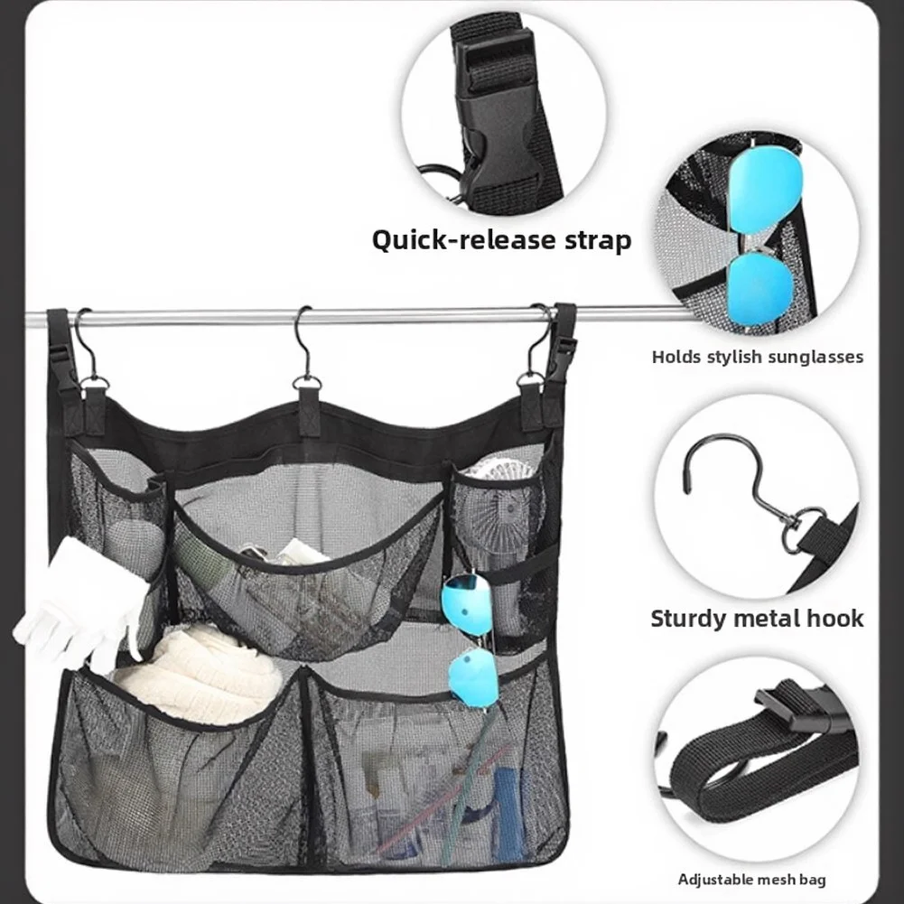 60x60cm Hanging Pool Side Mesh Organizer PVC Storage Bag for Towels Toys Phones Keys Wallets Outdoor Water Play