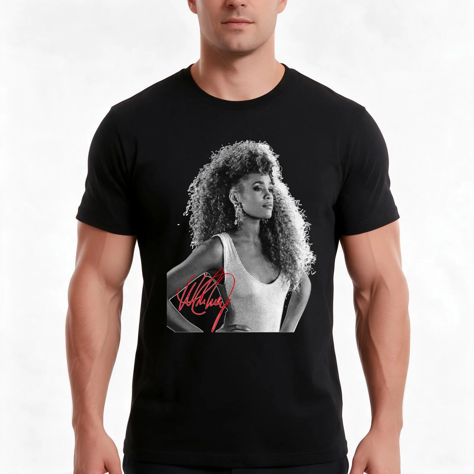 Whitney Houston T-Shirt Summer Casual Cotton Tee Oversized Streetwear Tops Vintage Graphic Print Loose Fit Short Sleeve