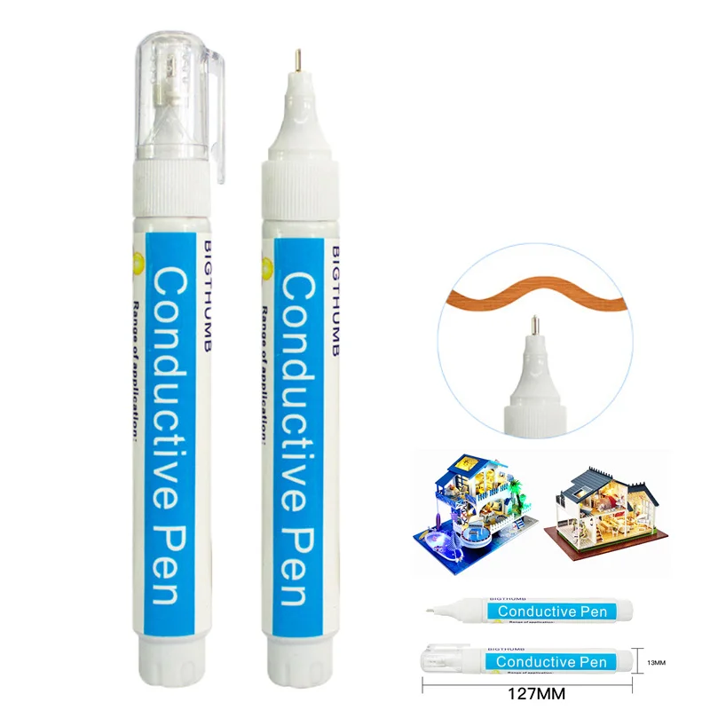 Paint Silver Paste Pen Circuit Repair Conductive Paint Pen Children Education Physics Teaching Circuit Design Strong Adhesion