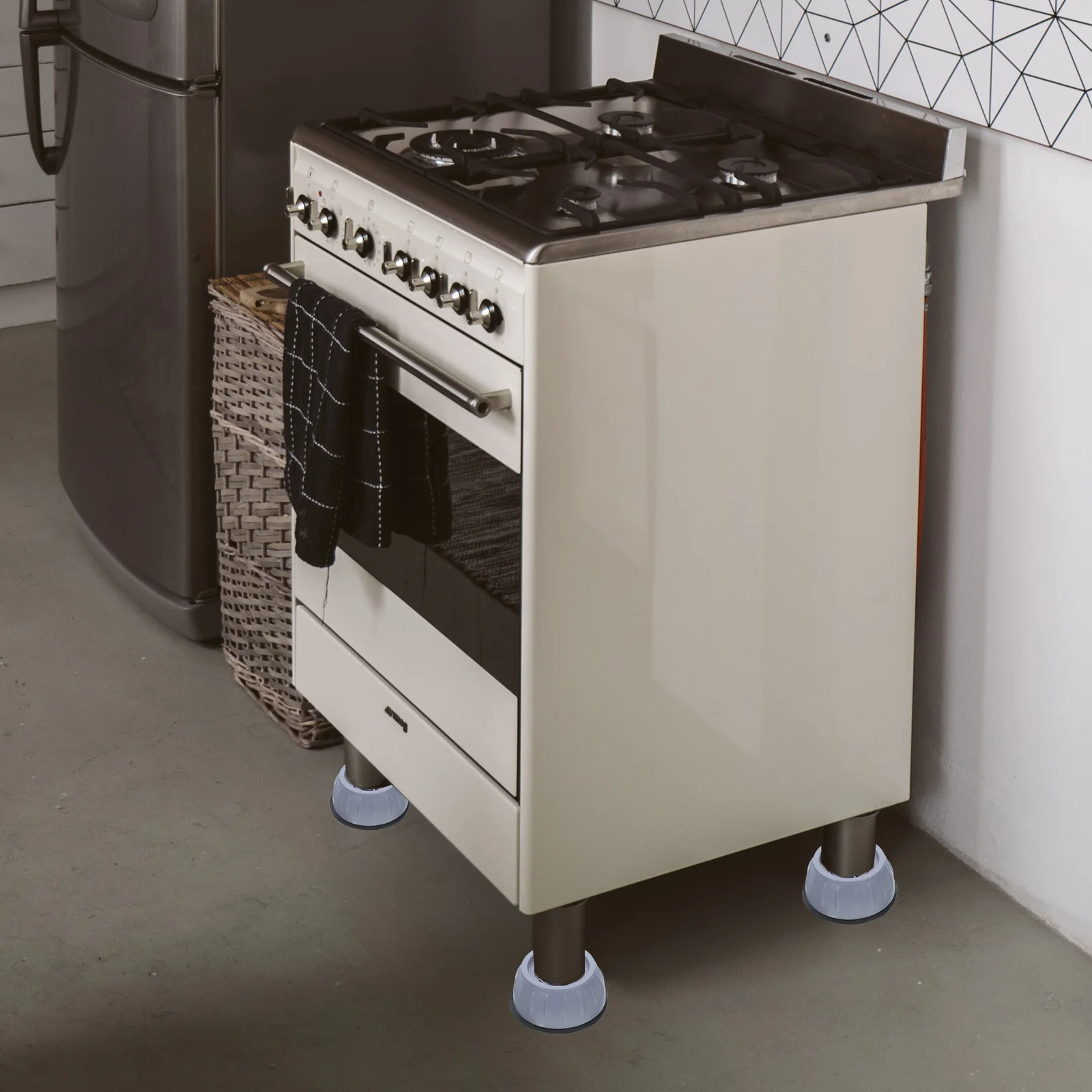 

4Pcs Washer Anti Vibration Feet Pads Rubber Stabilizer Washing Machine Noise Reduction Non Slip Leveling Feet Pads