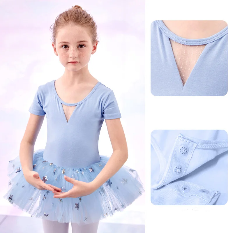 USHINE Dance Leotard Kids Tutu Skirts Gymnastics Ballet Leotards Short Dresses Costumes For Ballerina