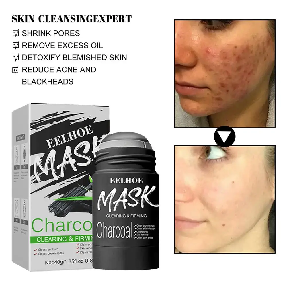 Cravo Remover Sólido Rosto Stick, Black Dots Remover, Produtos De Pele Do Cuidado Do Chá, Limpeza Da Acne, Encolher Rosto, B5i1