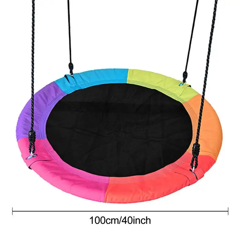 40 Inch Tree Swing Safe And Sturdy Swing With Adjustable Ropes For Children Outdoor Park Backyard Playground Play