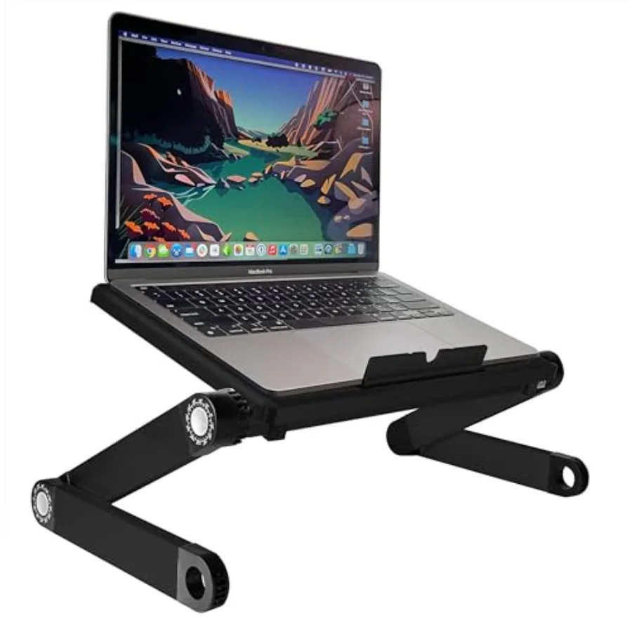 

Регулируемая по высоте подставка для ноутбука WorkEZ Light: эргономичный складной держатель для компьютера с охлаждением