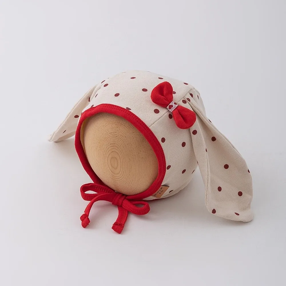 أزياء لطيف الطفل حماية الأذن القبعات الحلو طويل الأذن الوليد قبعة صغيرة يندبروف لينة الدافئة قبعات أطفال بنين بنات #2