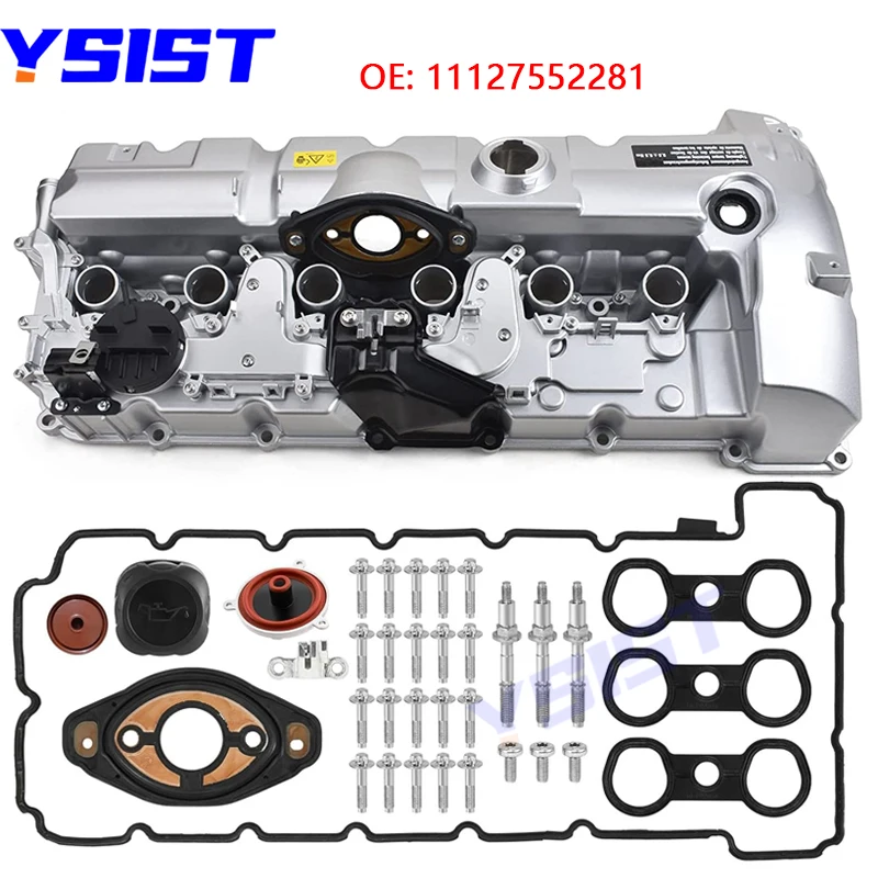 11127552281 Aluminum Valve Cover for BMW N52 N51 3.0L E82 128i E9X 323i 328i E60 528i E70 X5 3.0si E83 X3 E85 Z4 E89 Z4 F10 528i