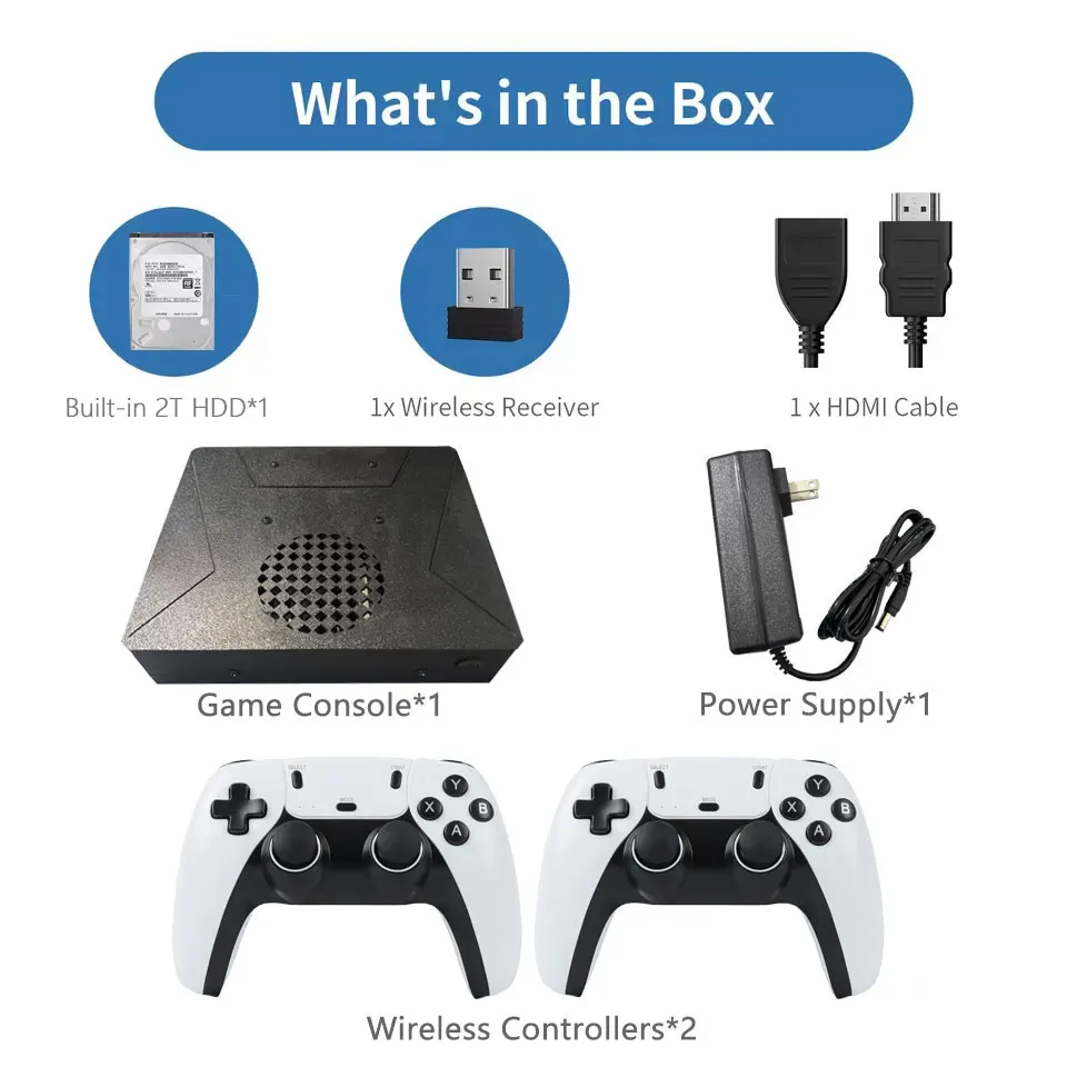 LZAKMR NIEUWE Upgrade S1 Game Box Dual System Windows 11 2/4TB Gamesysteem 99999+ GAMES voor SWITCH PS2 PS3 WII SS GAMECUBE Sega Saturn