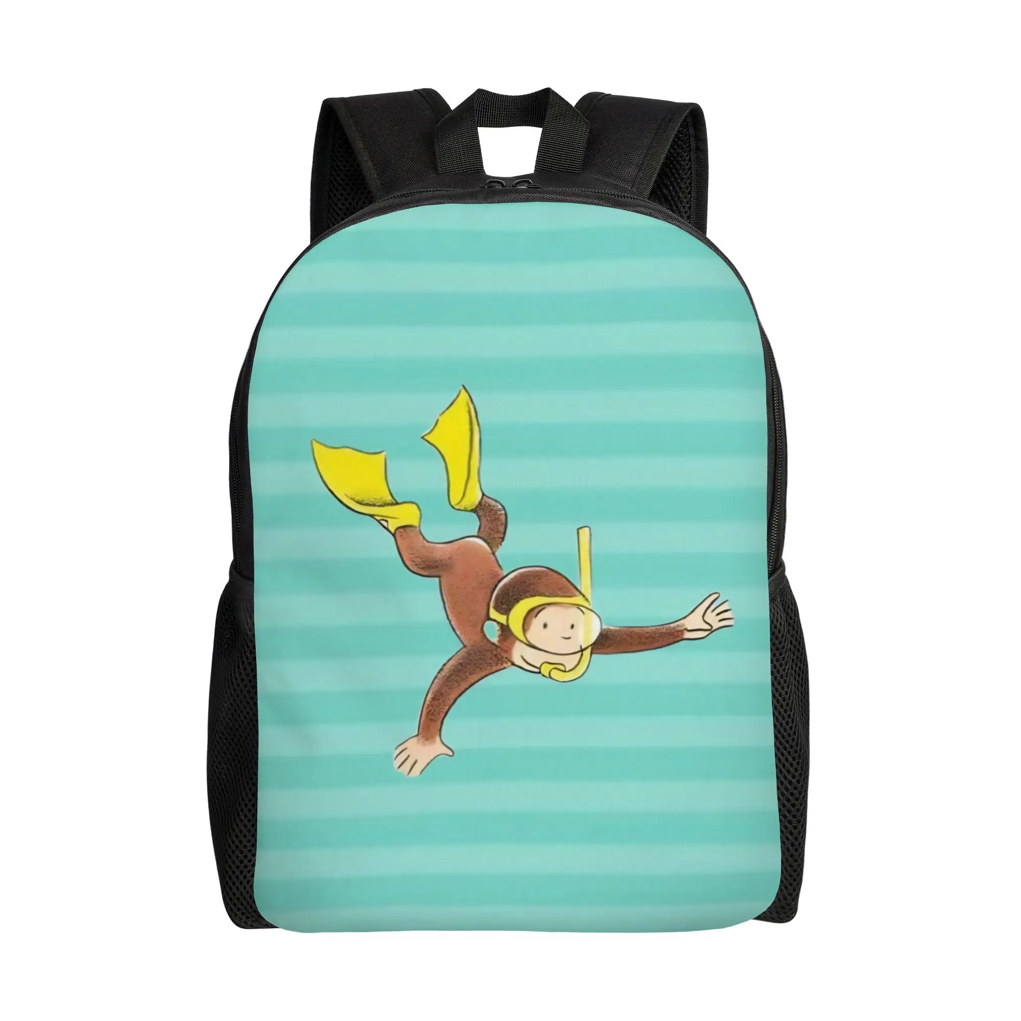 Curious Georges Monkey Cartoon Women Backpack Classical Student School Bag  Laptop Backpack Boys Girls Travel Shoulder Bag