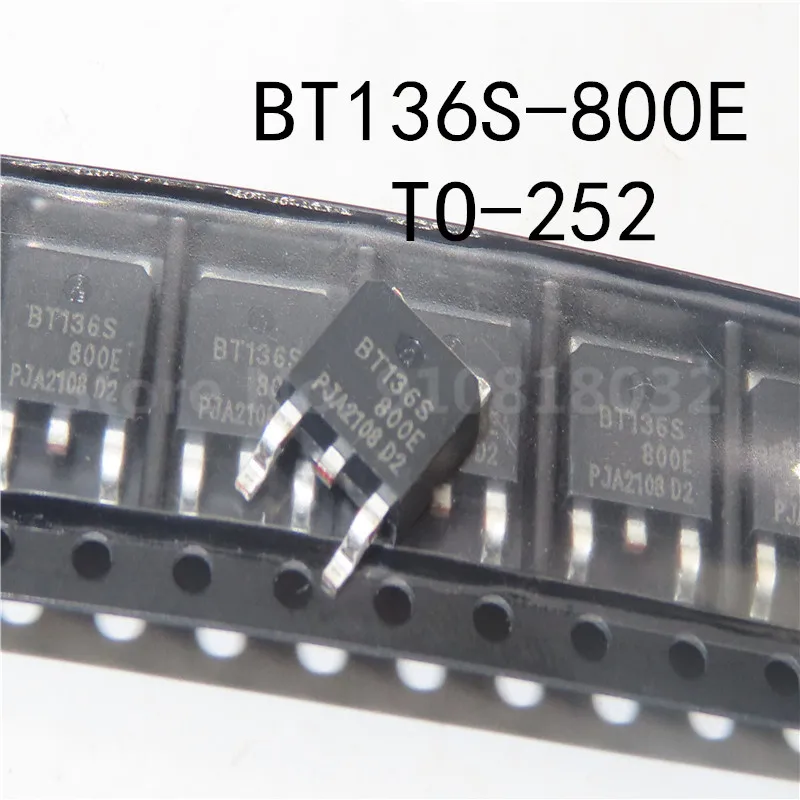 10PCS/LOT BT136S-800E Triac 800V 4A SMD TO-252 Original New In Stock