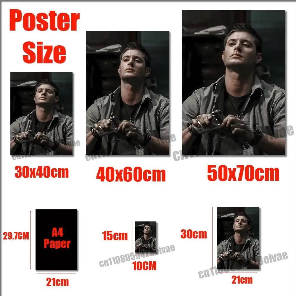 D-Dean Winchester J-Jensen Ackles S-Supernatural Poster Sticker For Home Decoration Self-adhesive Souvenirs Playbill Cover