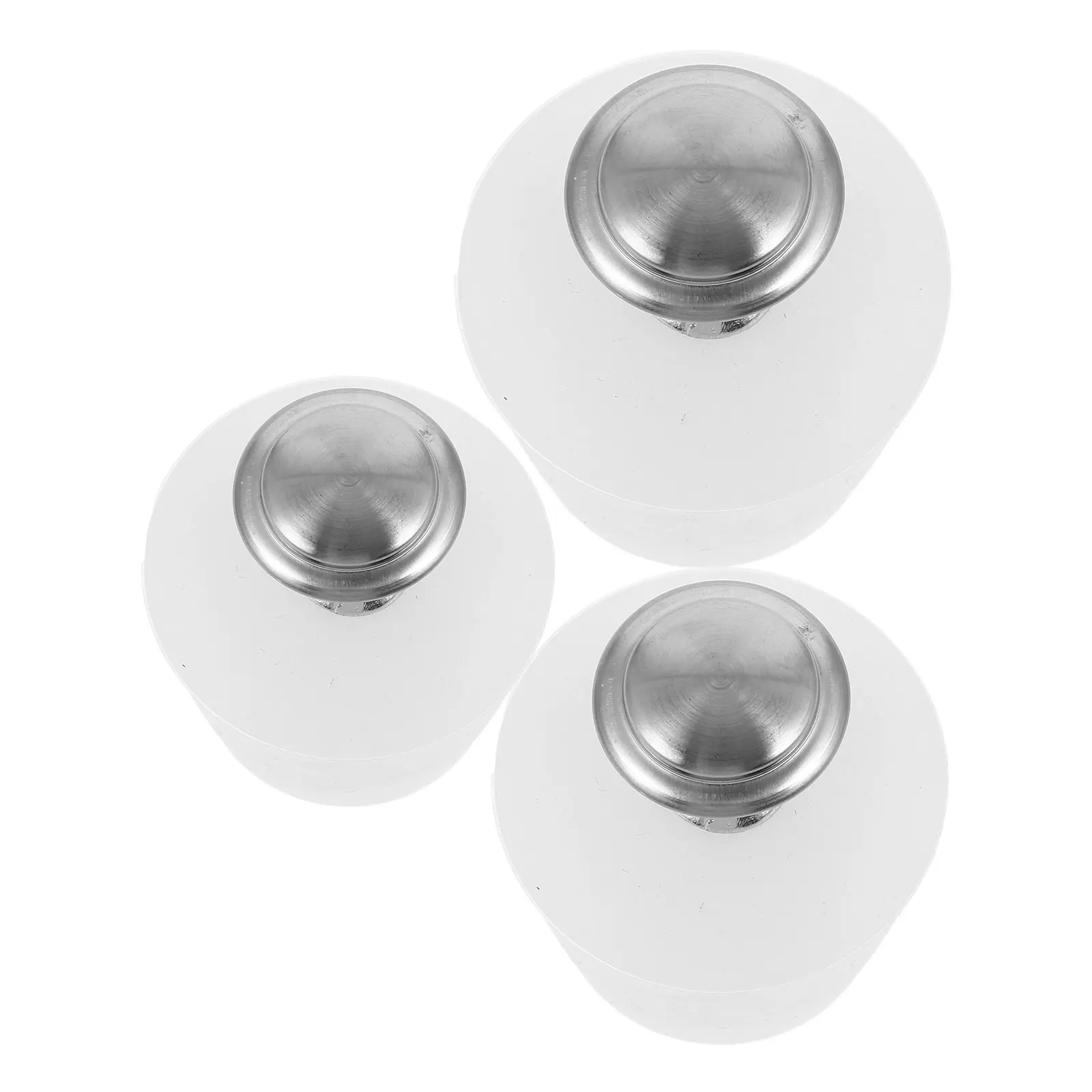 

3Pcs Sturdy Silicone Steel Tub Stopper Anti Slip Bath Drain Plug Leak Proof for Sink Bathtub Laundry Pool Replacement Accessory