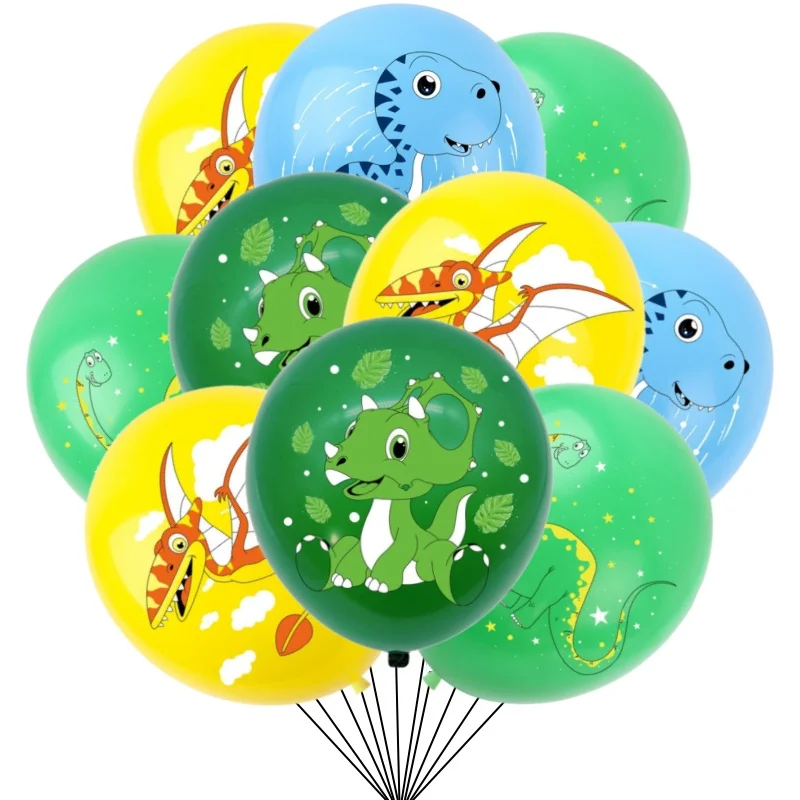 Dinosaurier-Luftballons, alles Gute zum Geburtstag, Party-Dekoration, für Kinder, Jungen, Babyparty, Dinosaurier-Luftballons, Dschungel-Safari-Geburtstags-Ballon-Zubehör – Detail 6
