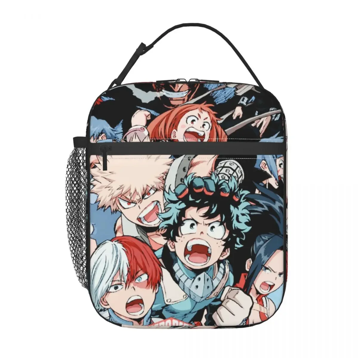 My Hero Academia Anime Manga Thermal Insulated Lunch Bags Women MHA All Might Portable Lunch Tote Picnic Multifunction Food Box