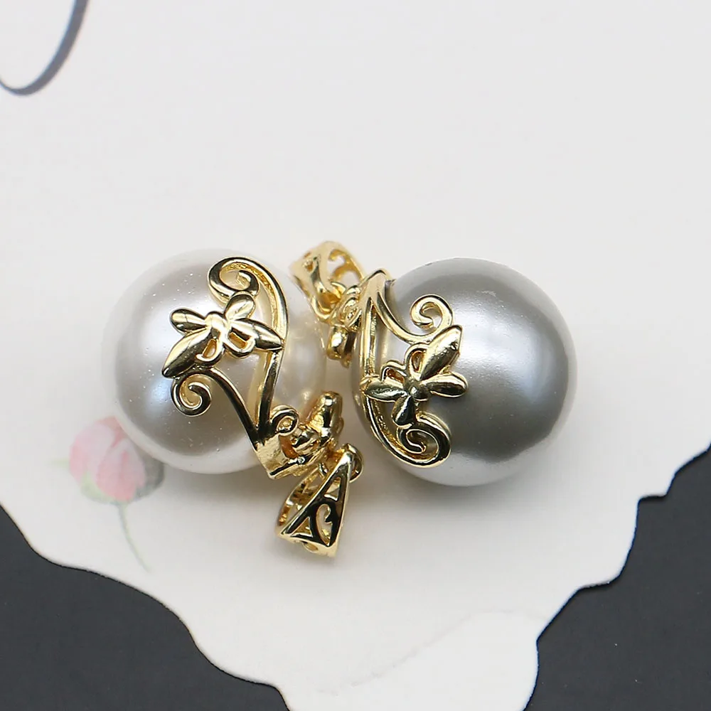 

Simple Butterfly-shaped Pendant Gold Color Inlaid Shell Beads Charms for DIY Jewelry Making Necklace Bracelet 16x21mm 1 Pc