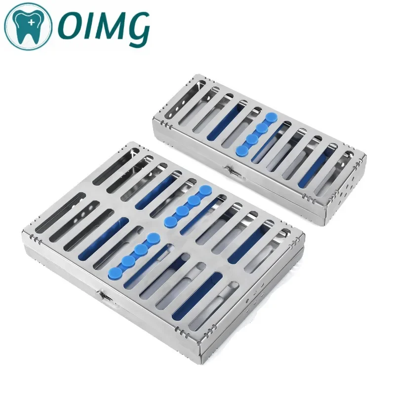 

Dental Autoclavable Surgical Sterilization Box Sterilization Rack Dental Cassette File Burs Disinfection Tray Stainless Steel