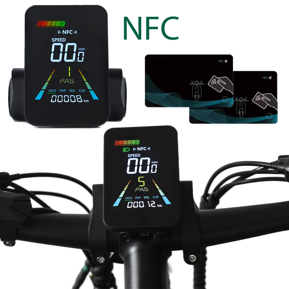 

F3【UART2】Turn On NFC горный электрический велосипед с цифровым ЖК-дисплеем, электрический скутер, спидометр, аксессуары для велоспорта, велосипед