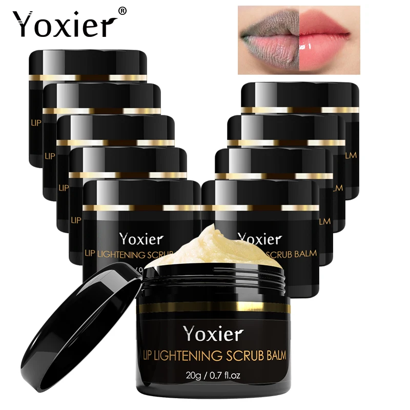 Lip Brightening Scrub Black Lip Makeup Removing lipstick Exfoliating Moisturizing Lightening Lip Lines Pink Lip Care 20G * 10PCS