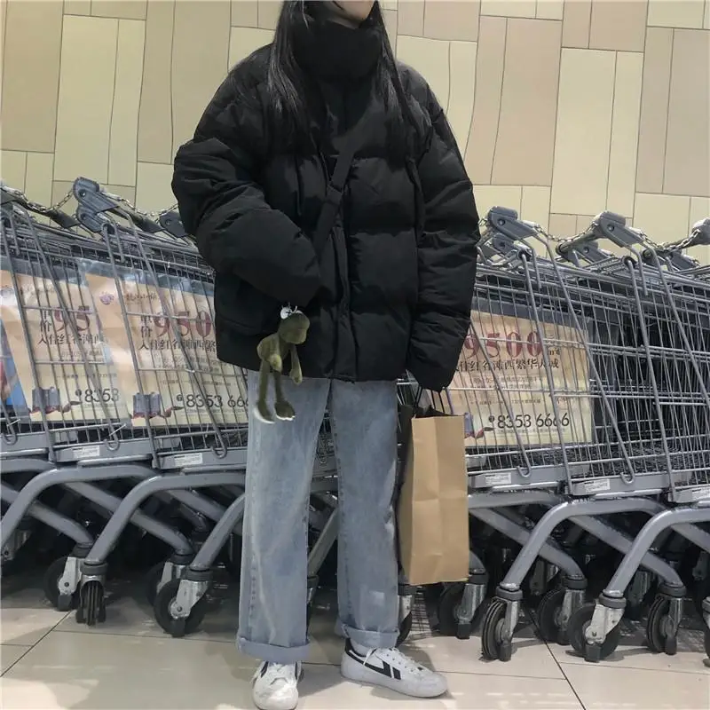 

Down Padded Jacket Women New Padded Coat Winter Women Loose Cotton-padded Jacket Bread Jacket Thickening