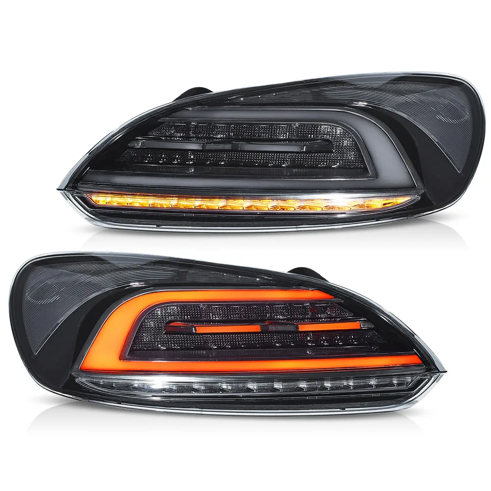 Vland 2009–2014 Scirocco LED-Rücklichter, bernsteinfarbene sequentielle Blinker, Voll-LED-Rücklichter, Plug-and-Play