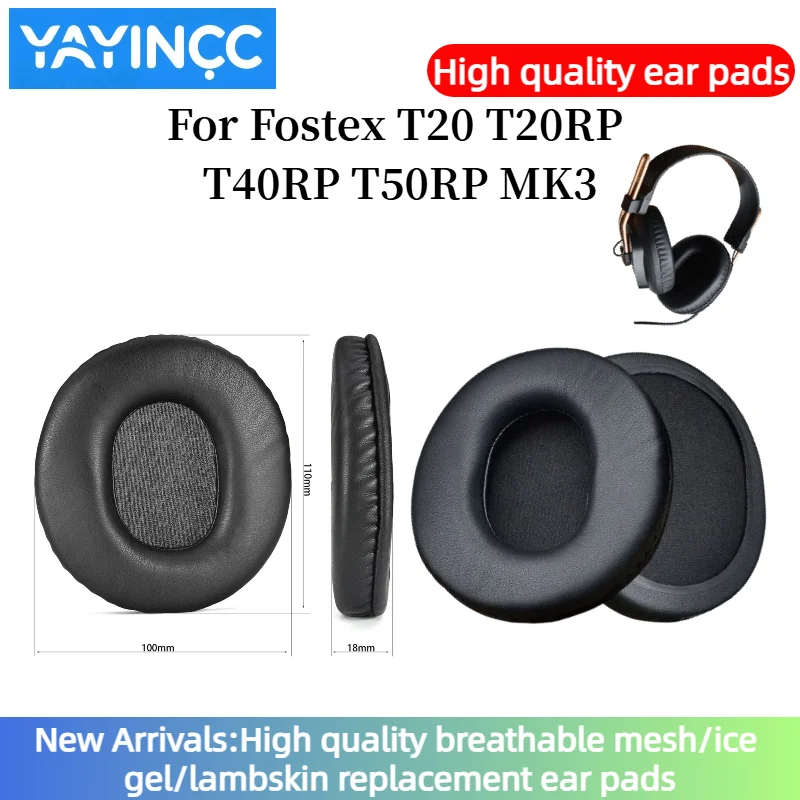 YAYINCC Replacement Foam Ear Pads Cushions For Fostex T20 T20RP T40RP T50RP MK3 Headphones Soft Form Earpad Cover Cushion