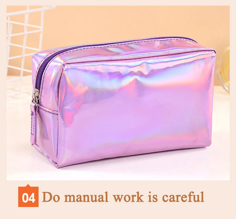 Neue Einfarbig Laser Kosmetik Tasche Ins Wind Tragbare Waschen Lagerung Tasche Make-Up Geschenk Tasche Make-Up Tasche Reise Kosmetische Veranstalter – Detail 6