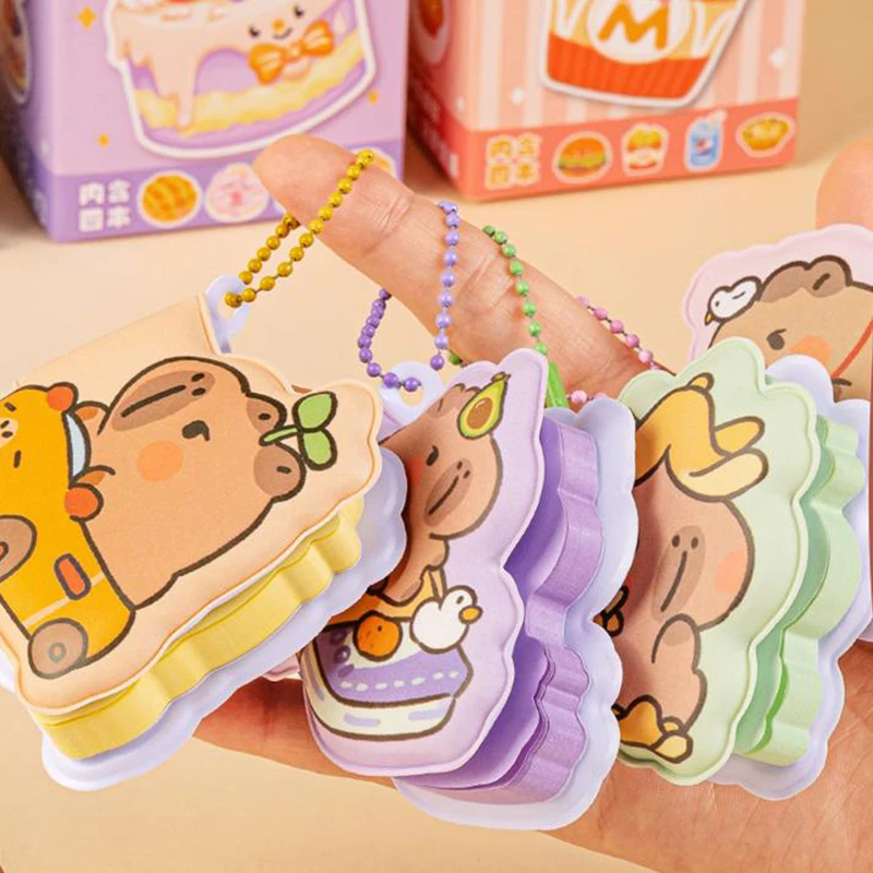 Cartoon Capybara Index Tabs Self Adhesive Page Marker Sticky Notes Classify Files Flags Cute Stress Relief Sticky Note Gifts