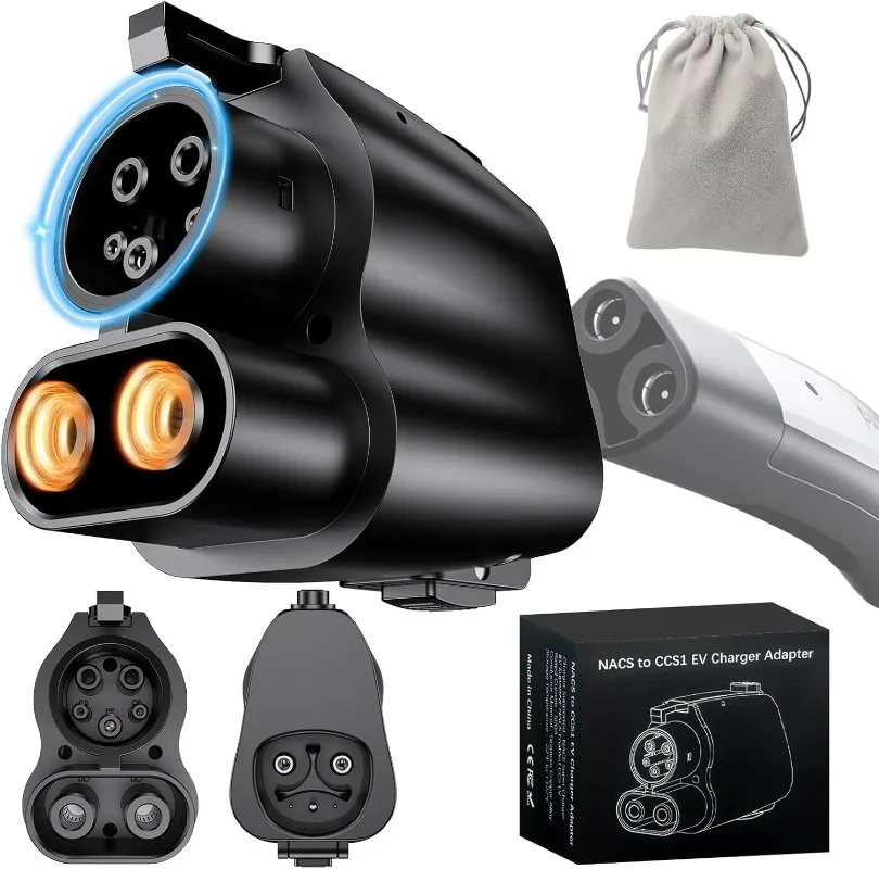 

NACS to CCS Adapter (Max 500A 1000V) Fast Charging Supercharge Up to 150 Miles in Just 15 Min, Nacs to ccs Adapter for Ford, ,