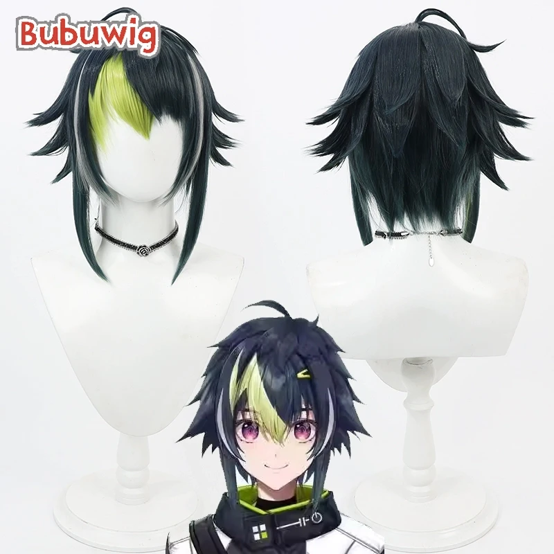 

Bubuwig Synthetic Hair Inami Rai Cosplay Wigs Virtual YouTuber Inami Rai Short Straight Mixed Color Men Cos Wig Heat Resistant