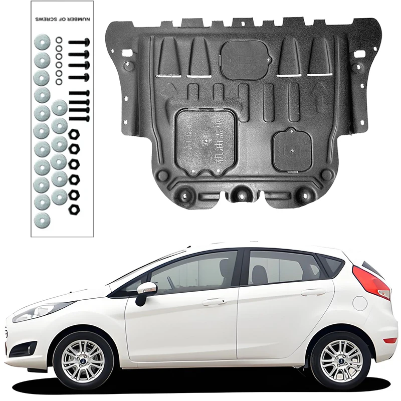 Onder Motor Beschermer Spatscherm Modder Spatbord Afdekking Plaat Spatbord Spatbord Beschermer Voor Ford Fiesta 2008-2014 1.3l 1.5l Auto Zwart