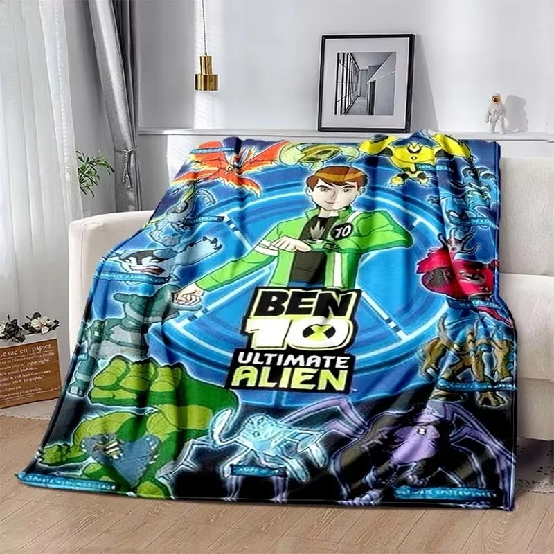 New Cartoon Game B-Ben Ten Blanket Soft and Comfortable Bedroom Sofa Bed Home Blanket Travel Camping Warm Quilt Children's Gift