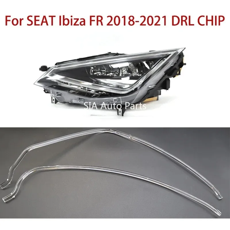 LED Headlight DRL Conduit Strip For SEAT Ibiza FR 2018-2021 White Light Angel Eye Light Guide Strip Suitable DRL Acrylic Tube