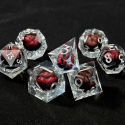 D&D Dice Set Role Playing Dice DND Handcrafted Sharp Dice Chessboard Game Accessories D20, D12, D10, D8, D6, D4 Christmas Gifts
