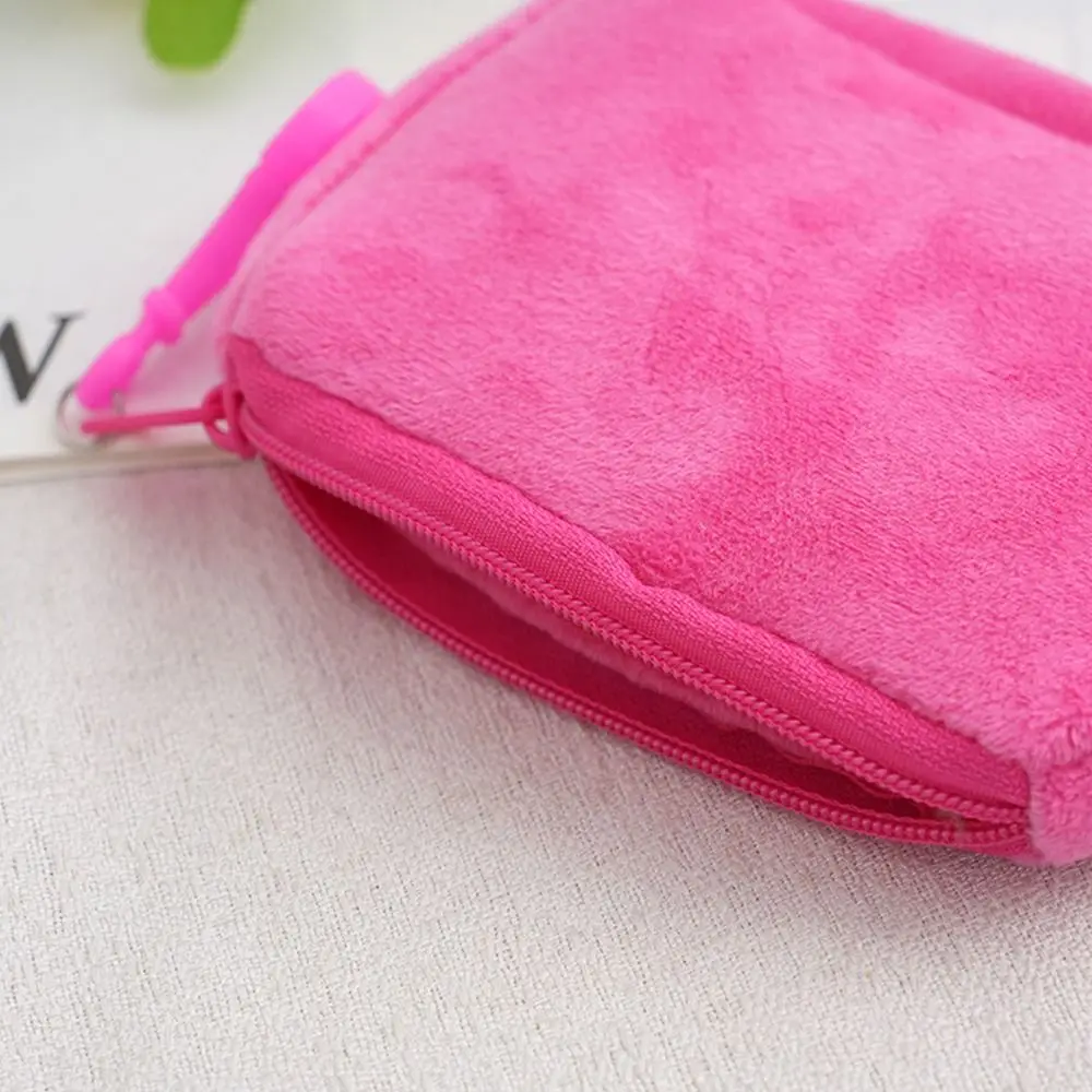 1Pcs Kawaii ID Card Bag Square Coin Purse Pure Color Keychain Coin Bag Thin Short Cute Wallet for Women